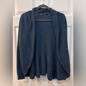 Knitted & Knotted Wool Rabbit Hair Infused Cardigan Sweater Sz S Crochet Cottage